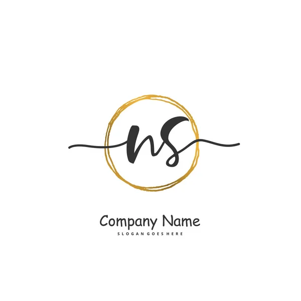 Initiale Handschrift Und Logodesign Mit Kreis Schöne Design Handgeschriebenen Logo — Stockvektor