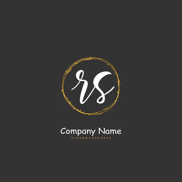 Initiale Handschrift Und Logodesign Mit Kreis Schöne Design Handgeschriebenen Logo — Stockvektor