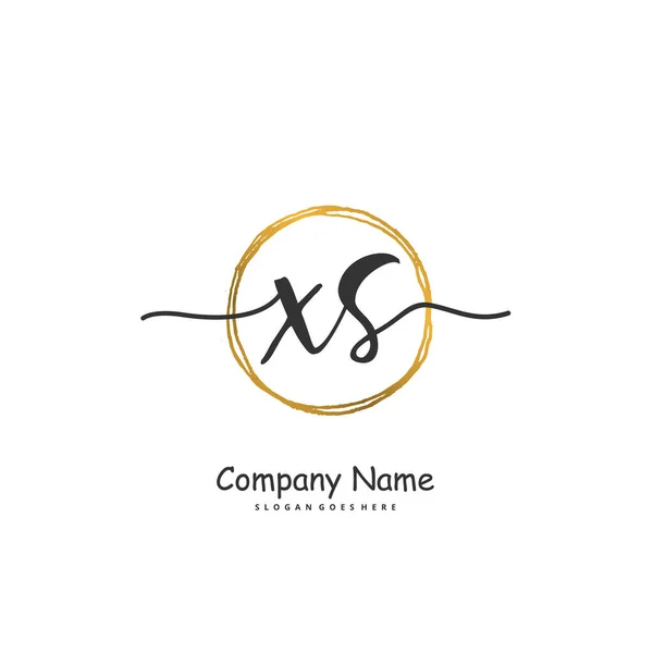 Initiale Handschrift Und Logodesign Mit Kreis Schöne Design Handgeschriebenen Logo — Stockvektor