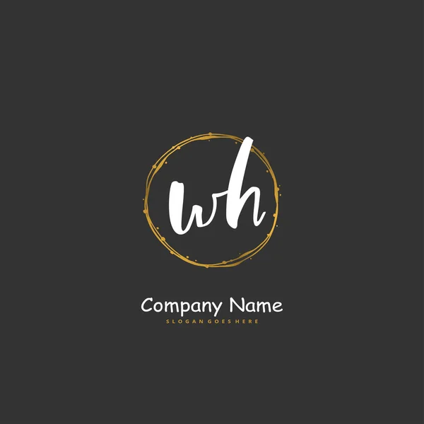 Initiale Handschrift Und Logodesign Mit Kreis Schöne Design Handgeschriebenen Logo — Stockvektor