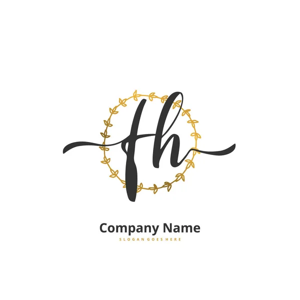 Initiale Handschrift Und Logodesign Mit Kreis Schöne Design Handgeschriebenen Logo — Stockvektor