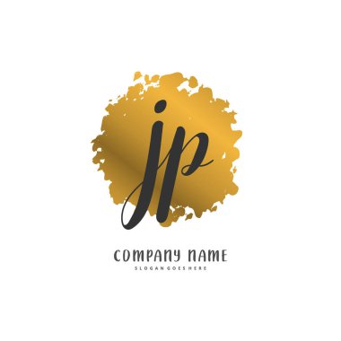 J P JP İlk el yazısı ve imzalı logo dizaynı. Moda, takım, düğün, lüks logo için güzel tasarım logosu.