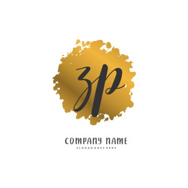 Z P ZP ilk el yazısı ve imzalı logo dizaynı. Moda, takım, düğün, lüks logo için güzel tasarım logosu.