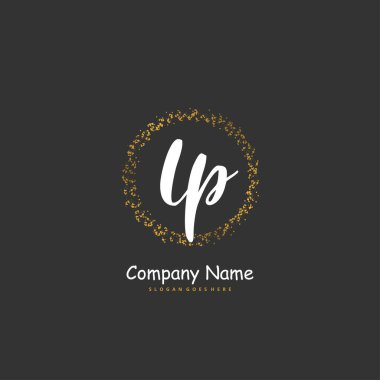 L P LP ilk el yazısı ve imzalı logo dizaynı. Moda, takım, düğün, lüks logo için güzel tasarım logosu.