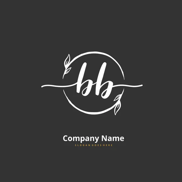 Iniziale Calligrafia Firma Logo Design Con Cerchio Bella Progettazione Logo — Vettoriale Stock