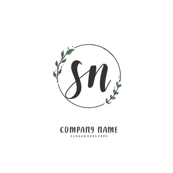 Initiale Handschrift Und Logodesign Mit Kreis Schöne Design Handgeschriebenen Logo — Stockvektor