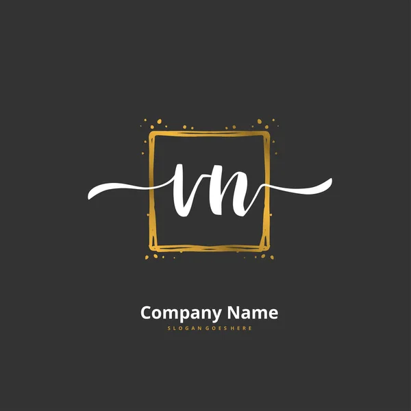 Initiale Handschrift Und Signatur Logo Design Mit Kreis Schöne Design — Stockvektor