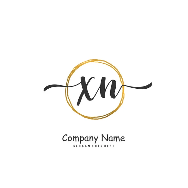 Initiale Handschrift Und Logodesign Mit Kreis Schöne Design Handgeschriebenen Logo — Stockvektor