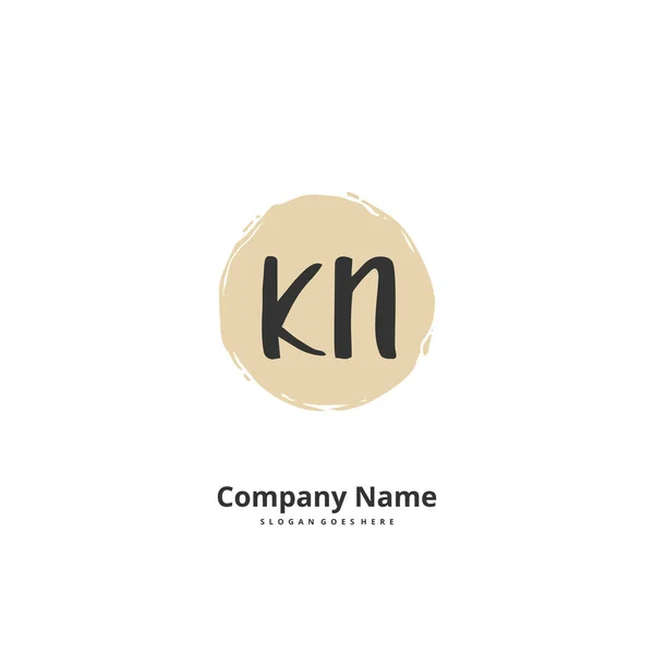 Initiale Handschrift Und Logodesign Mit Kreis Schöne Design Handgeschriebenen Logo — Stockvektor