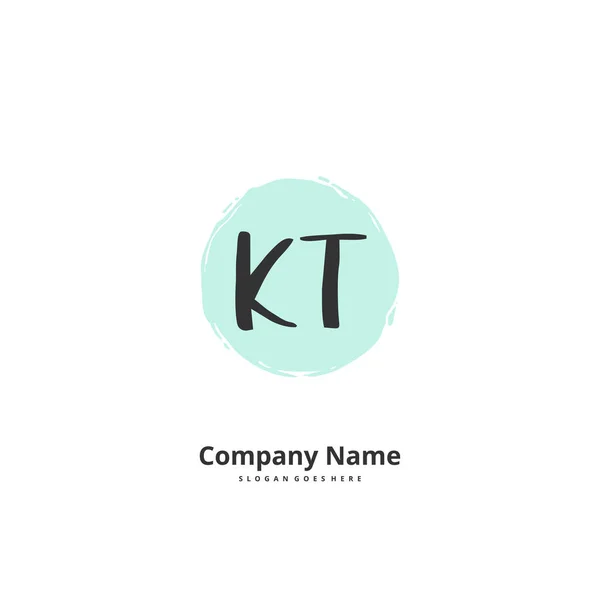 Initiale Handschrift Und Logodesign Mit Kreis Schöne Design Handgeschriebenen Logo — Stockvektor