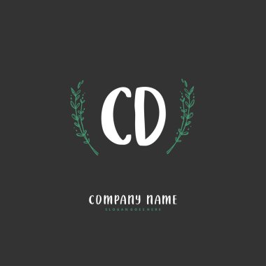 C-D CD İlk el yazısı ve imzalı logo dizaynı. Moda, takım, düğün, lüks logo için güzel tasarım logosu.