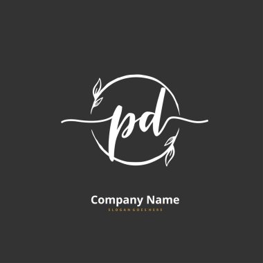 Polis Departmanı 'nın ilk el yazısı ve imzalı logo tasarımı daire şeklinde. Moda, takım, düğün, lüks logo için güzel tasarım logosu.