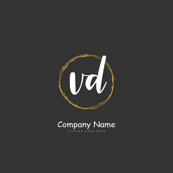 Initiale Handschrift Und Logodesign Mit Kreis Schöne Design Handgeschriebenen Logo — Stockvektor