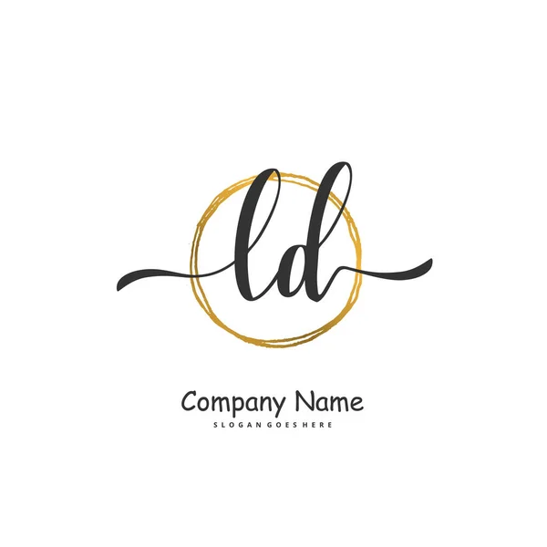 Initiale Handschrift Und Logodesign Mit Kreis Schöne Design Handgeschriebenen Logo — Stockvektor