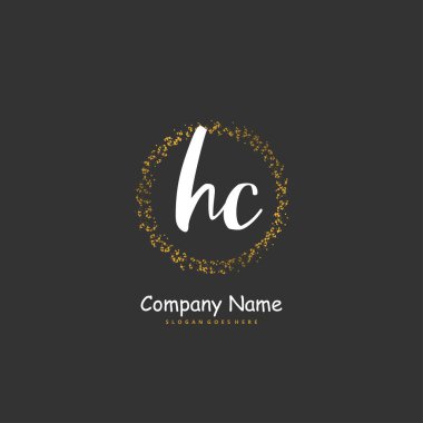 H C HC İlk el yazısı ve imzalı logo dizaynı. Moda, takım, düğün, lüks logo için güzel tasarım logosu.
