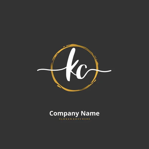 Initiale Handschrift Und Logodesign Mit Kreis Schöne Design Handgeschriebenen Logo — Stockvektor