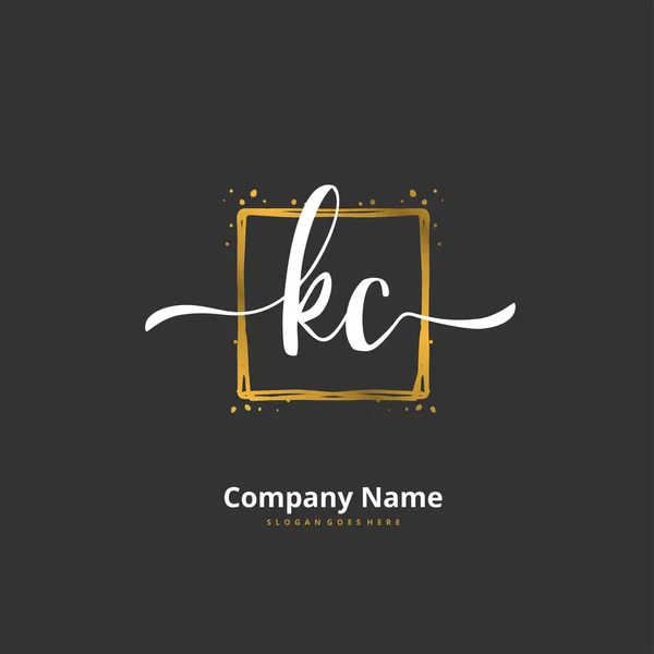 Initiale Handschrift Und Logodesign Mit Kreis Schöne Design Handgeschriebenen Logo — Stockvektor