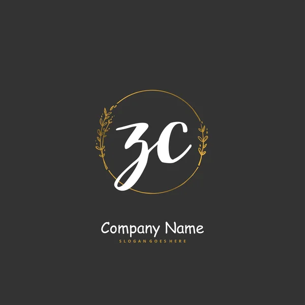 Initiale Handschrift Und Logodesign Mit Kreis Schöne Design Handgeschriebenen Logo — Stockvektor