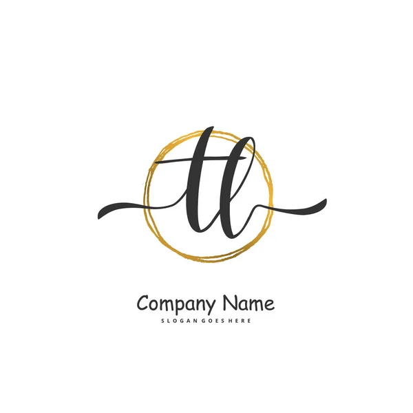 Initiale Handschrift Und Logodesign Mit Kreis Schöne Design Handgeschriebenen Logo — Stockvektor