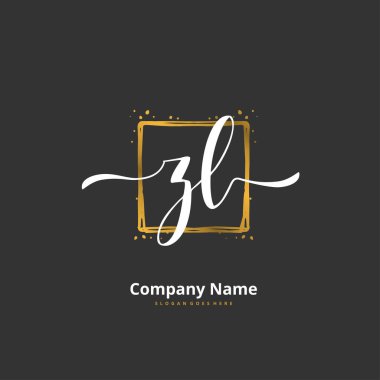 Z L ZL İlk el yazısı ve daireyle imzalı logo tasarımı. Moda, takım, düğün, lüks logo için güzel tasarım logosu.