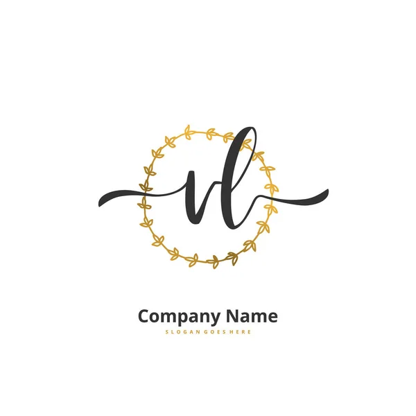 Initiale Handschrift Und Logodesign Mit Kreis Schöne Design Handgeschriebenen Logo — Stockvektor