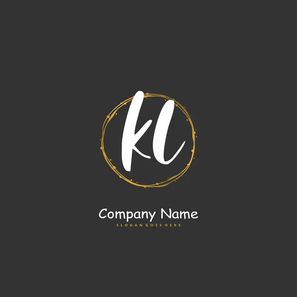 Initiale Handschrift Und Logodesign Mit Kreis Schöne Design Handgeschriebenen Logo — Stockvektor