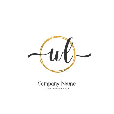 W L WL İlk el yazısı ve imzalı logo dizaynı. Moda, takım, düğün, lüks logo için güzel tasarım logosu.