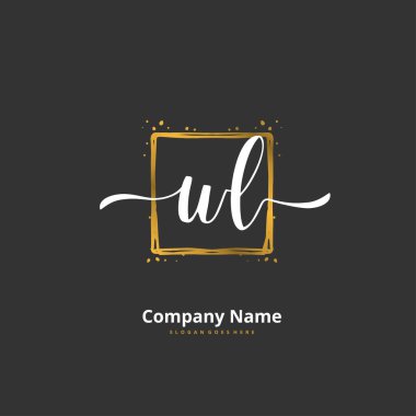 W L WL İlk el yazısı ve imzalı logo dizaynı. Moda, takım, düğün, lüks logo için güzel tasarım logosu.