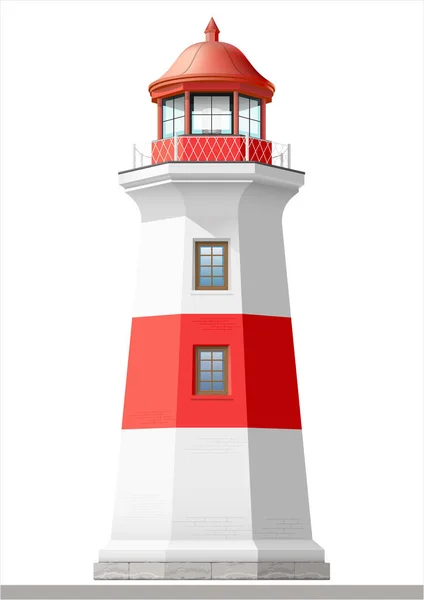 Bright sea lighthouse — Stock Vector