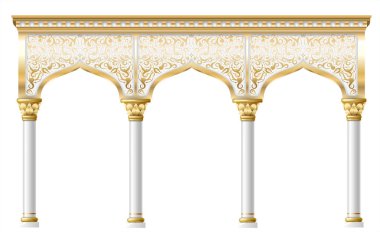 Fairytale Oriental, Hint veya Arap kemer, arka kapak, davetiyeler için. Vektör grafikleri