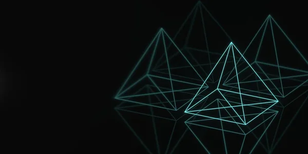 Banner hologram pyramid geometry dark