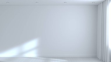 Arka plan boş beyaz oda ışını