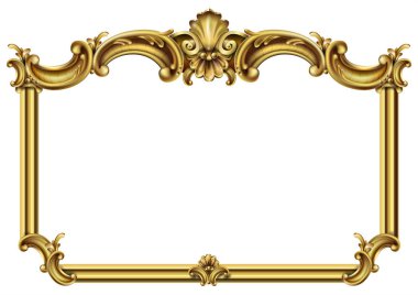Rococo Barok 'un klasik altın çerçevesi