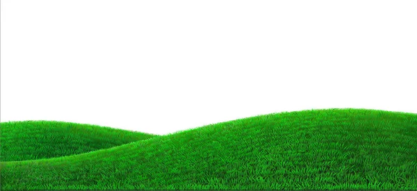 Vecteur collines vertes arrière-plan paysage champ réaliste — Image vectorielle