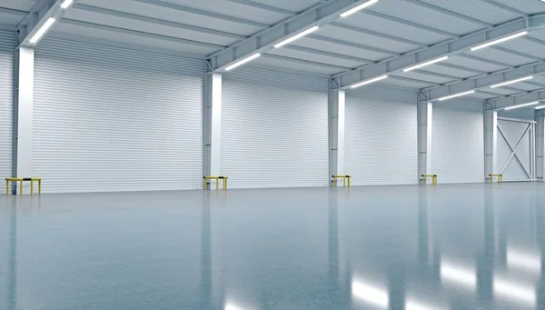 New empty warehouse or factory open space — Stock Photo, Image