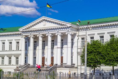 Poltava, Ukrayna - 15 Mayıs 2018: Belediye Meclisi Binası