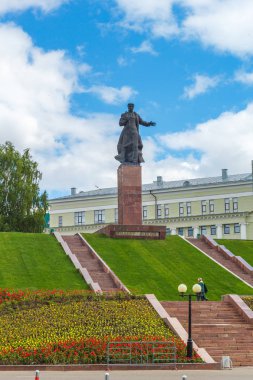 Kazan, Rusya - 14 Haziran 2018: Anıt Mullanur Vakhitov