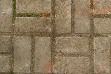 Kaldırım döşeme, arka plan çimento tuğla desenli