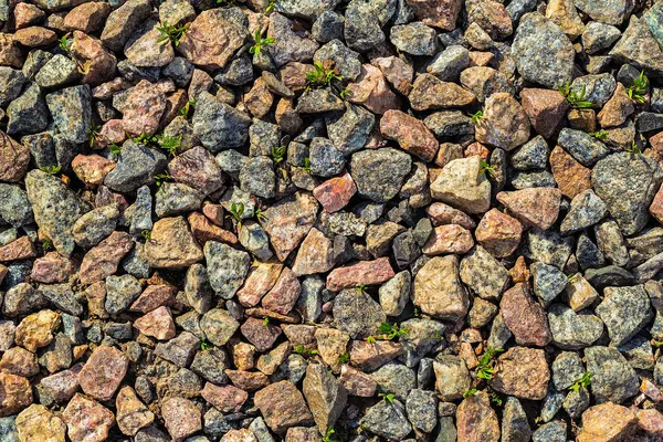 Gemalen steen textuur achtergrond. Macadam. — Stockfoto