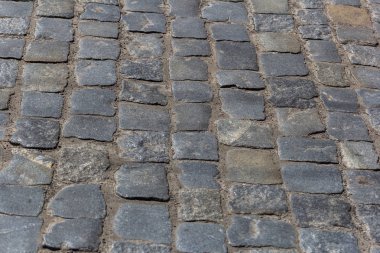 Eski arnavut kaldırımı fayans doku arka plan döşeme. Kopyalama alanı