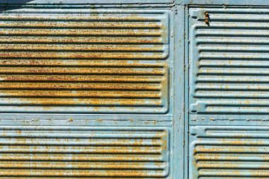 Metal paslı boyalı siyan grunge doku arka plan. Kopyalama alanı