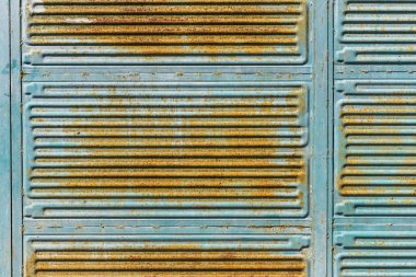 Metal paslı boyalı siyan grunge doku arka plan. Kopyalama alanı