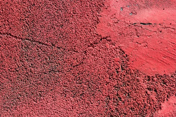 Staré, rozpadající se červené štuky grunge pozadí. Kopírovat místo — Stock fotografie