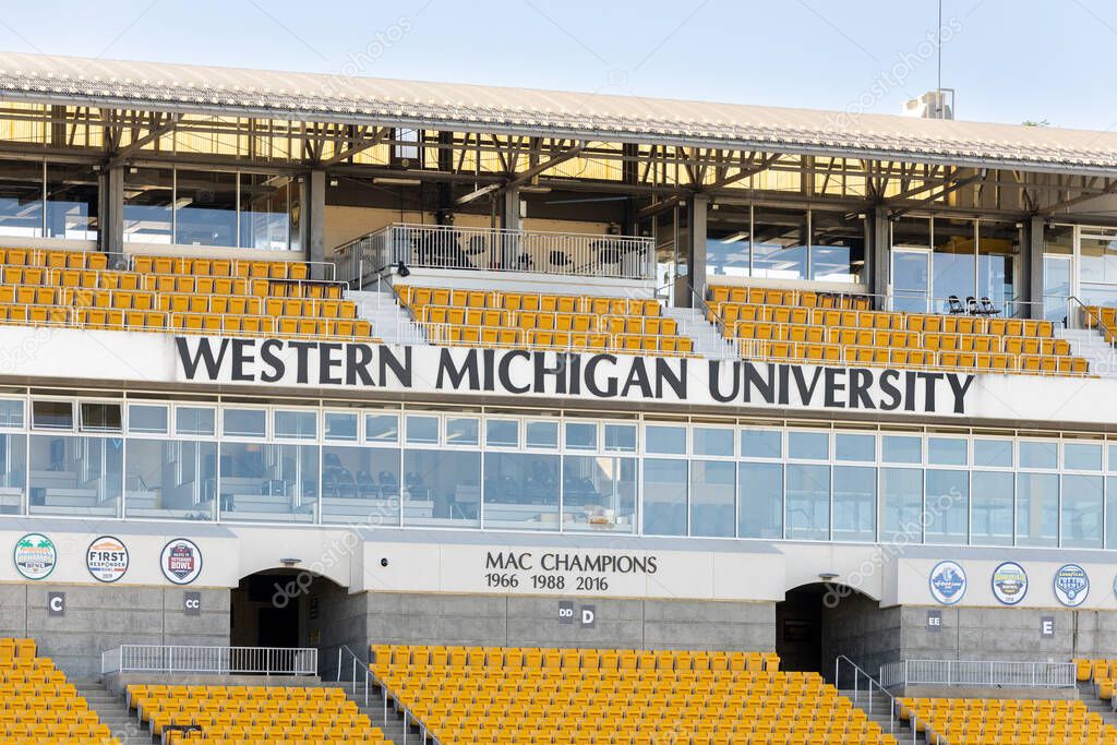 Kalamazoo, MI, USA - August 30, 2025: Waldo Stadium is home to the Western Michigan University Broncos football team, who compete in the Mid-American Conference (MAC).