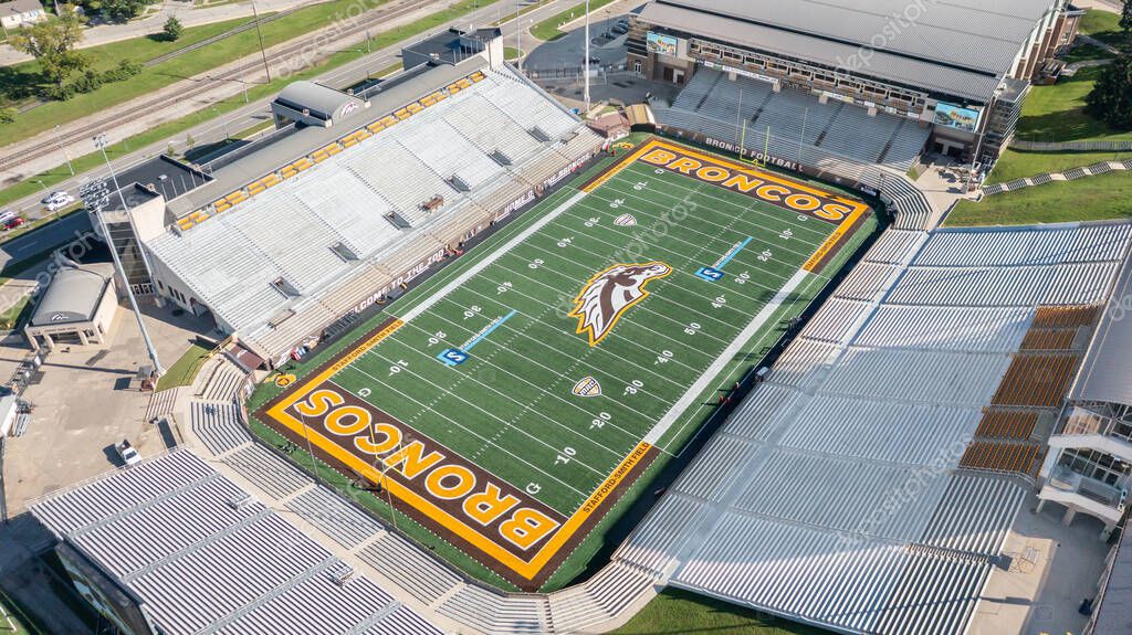 Kalamazoo, MI, USA - August 30, 2025: Waldo Stadium is home to the Western Michigan University Broncos football team, who compete in the Mid-American Conference (MAC).