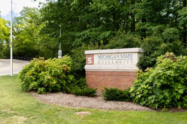 East Lansing, MI, ABD - 29 Ağustos 2025: Michigan Eyalet Üniversitesi 1855 yılında kurulan bir devlet araştırma üniversitesidir..