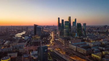Moskova cityscape panorama geceleri