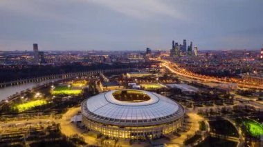 Moskova cityscape panorama geceleri