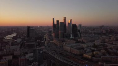 Moskova cityscape panorama geceleri