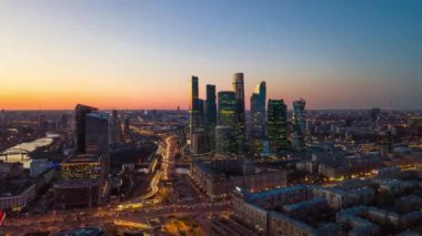 Moskova cityscape panorama geceleri